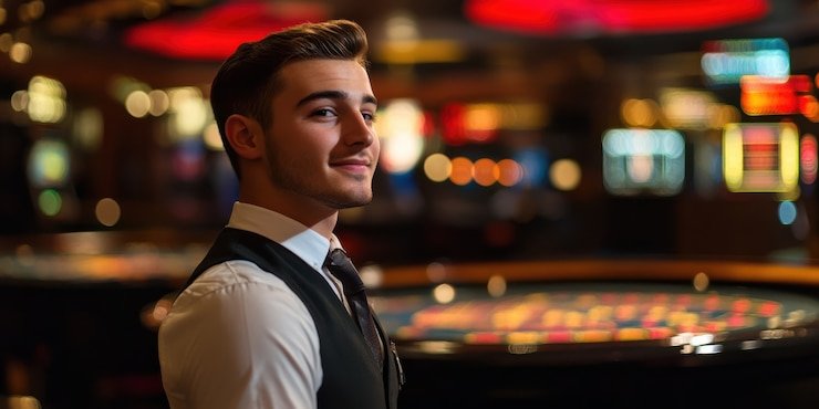 Papan taruhan European Roulette dengan berbagai pilihan taruhan yang tersedia